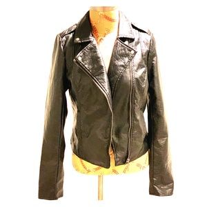 Faux Leather Motorcycle Jacket